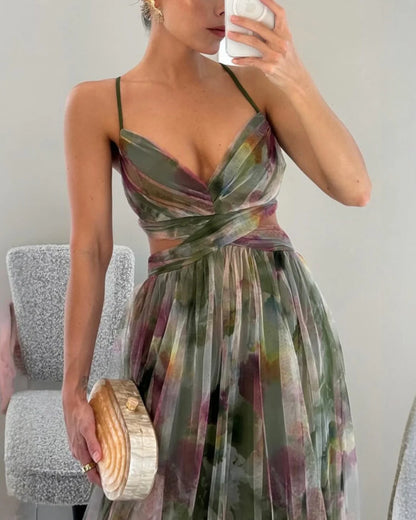 GISELA | Vestido elegante con estampado floral