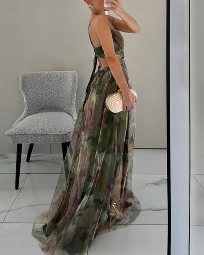 GISELA | Vestido elegante con estampado floral