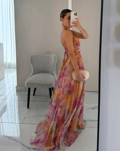 GISELA | Vestido elegante con estampado floral
