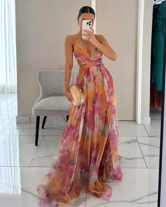 GISELA | Vestido elegante con estampado floral