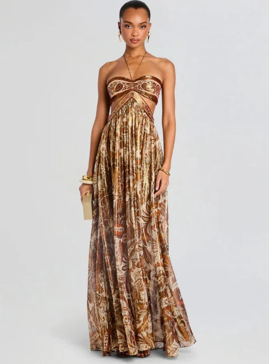 VALERIA | Vestido estampado egipcio