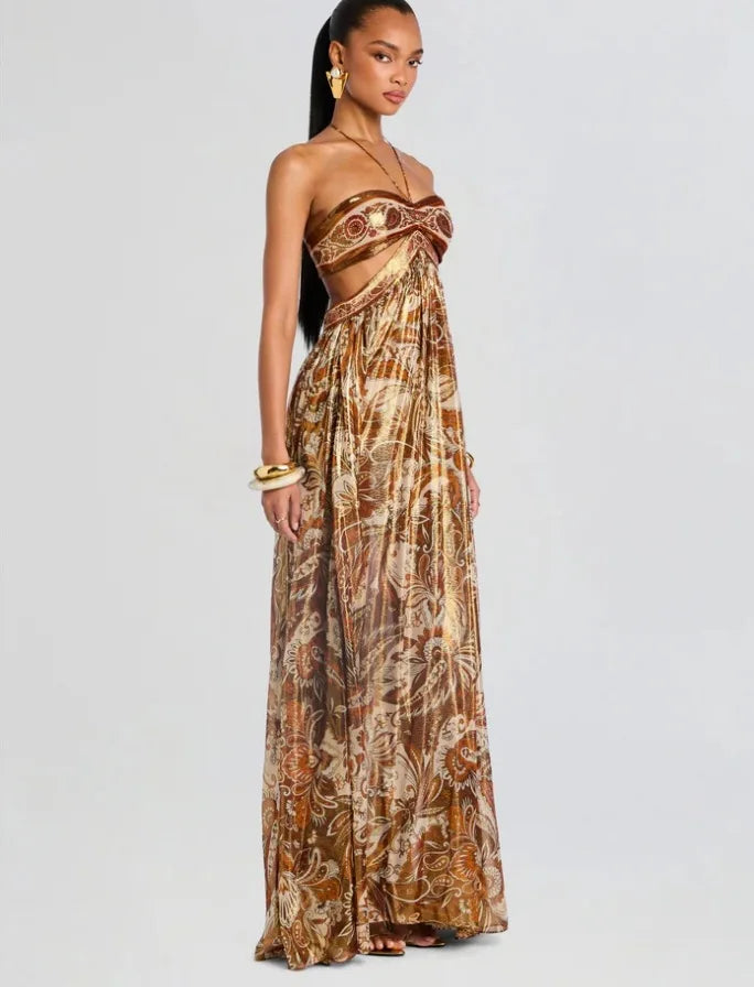 VALERIA | Vestido estampado egipcio