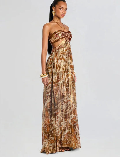 VALERIA | Vestido estampado egipcio