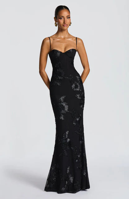 VELA | Vestido largo venus noir