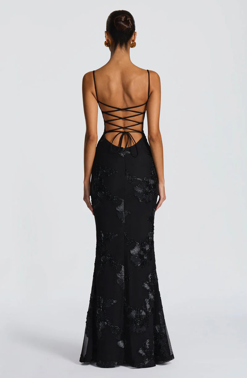 VELA | Vestido largo venus noir